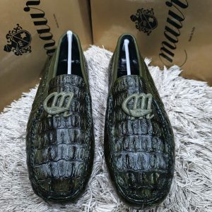 Mauri High Quality Italian Leather Shoe - Green
