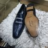 Mauri High Quality Stud Italian Leather Shoe - Blue